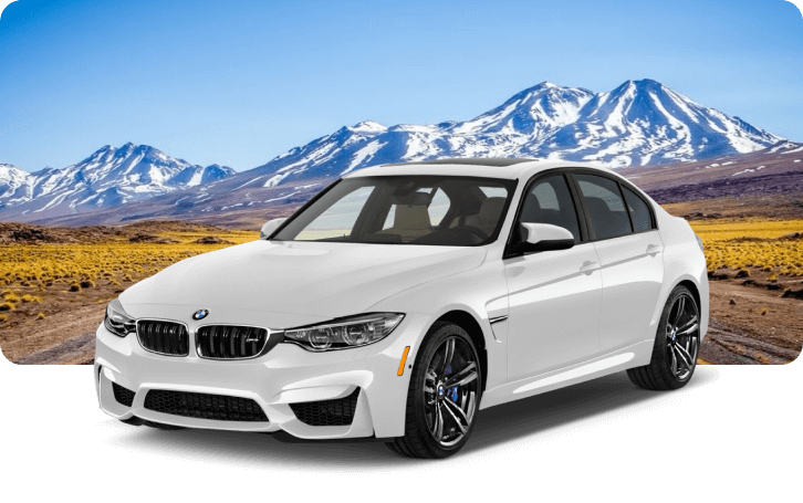 White BMW Car