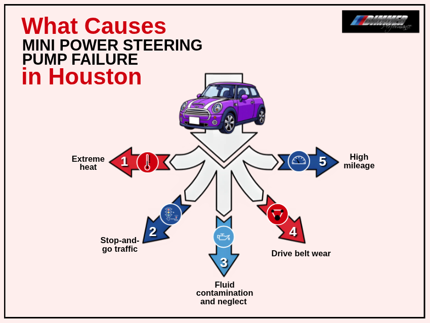 What Causes MINI Power Steering Pump Failure in Houston