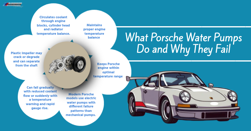 What Porsche Water Pumps Do and Why They Fail