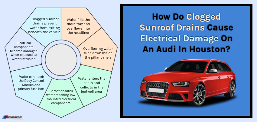How Do Clogged Sunroof Drains Cause Electrical Damage On An Audi In Houston